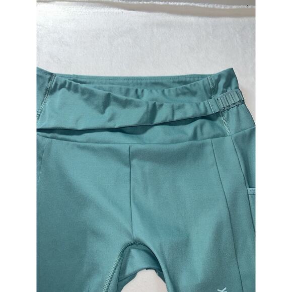 Gymshark Leggings Adjustable Waist Band Teal mesh ankle women's Size S - Picture 2 of 10